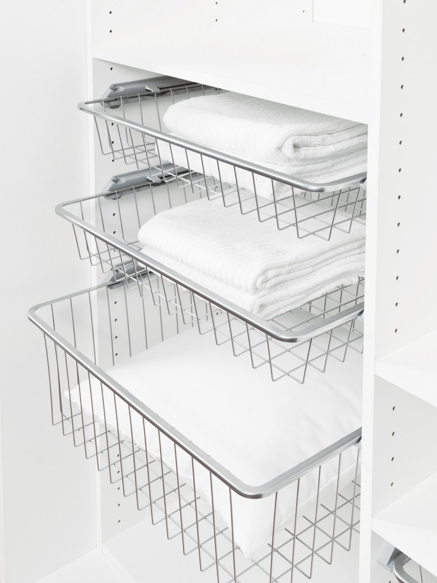 Корзина выдвижная Титан-GS 85х440х563 мм цвет белый