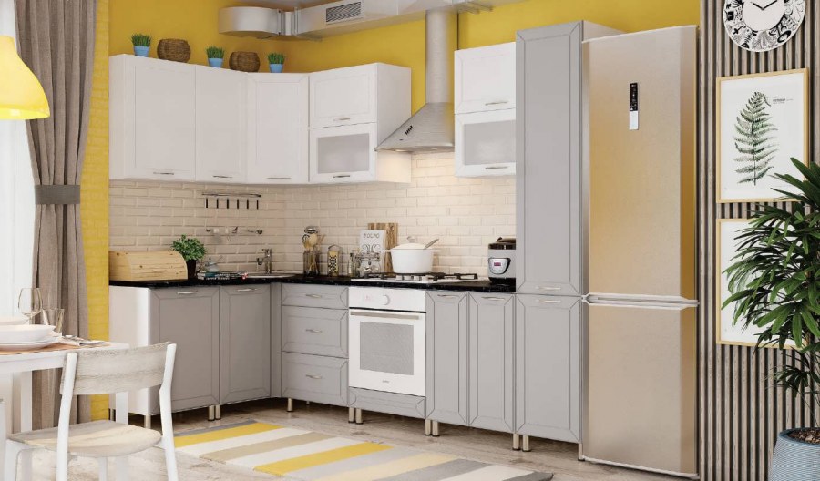 Желтая кухня в интерьере