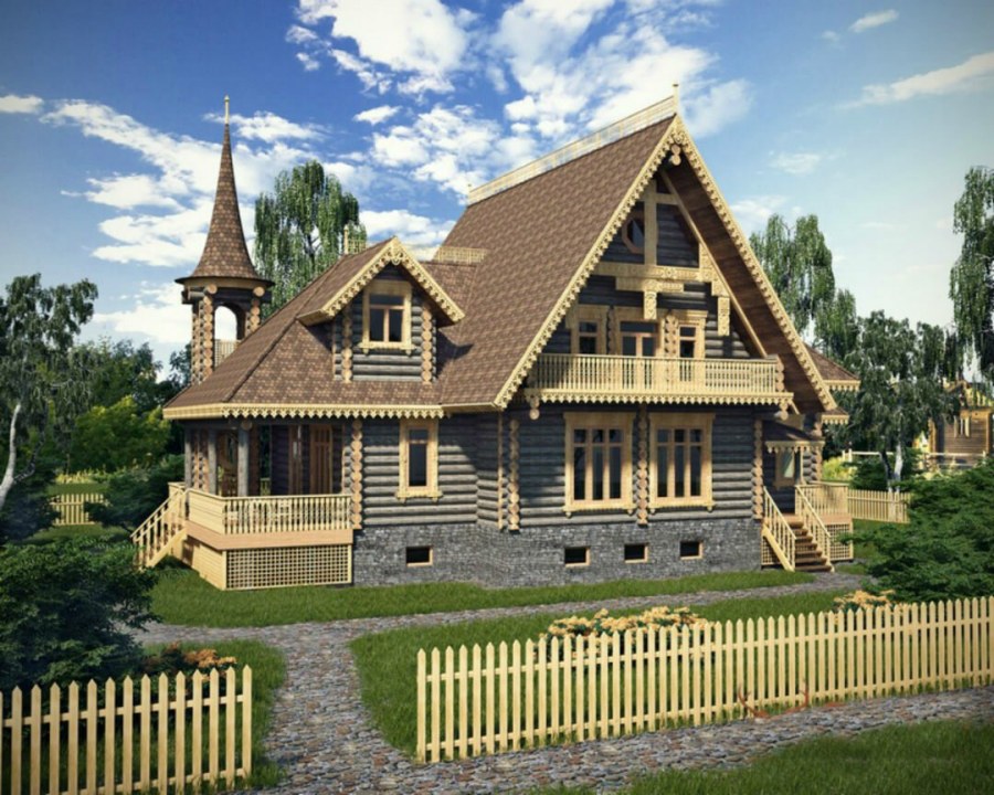 Дом в стиле русский Терем