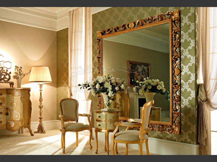Зеркала в интерьере гостиной
