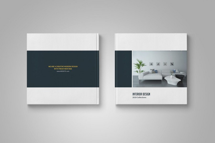 Обложка портфолио дизайнера интерьера