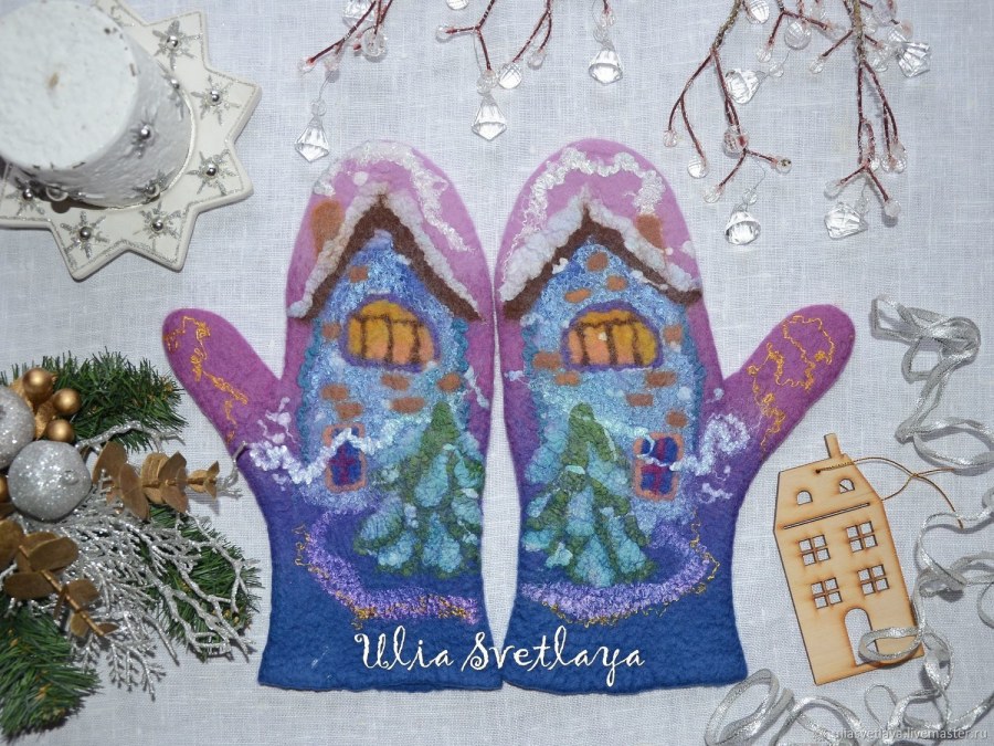 Уютные варежки