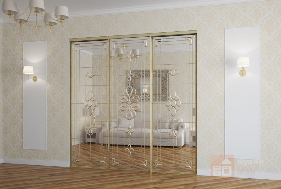 Зеркальный шкаф в гостиную