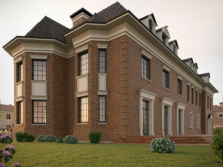 Красивые кирпичные фасады