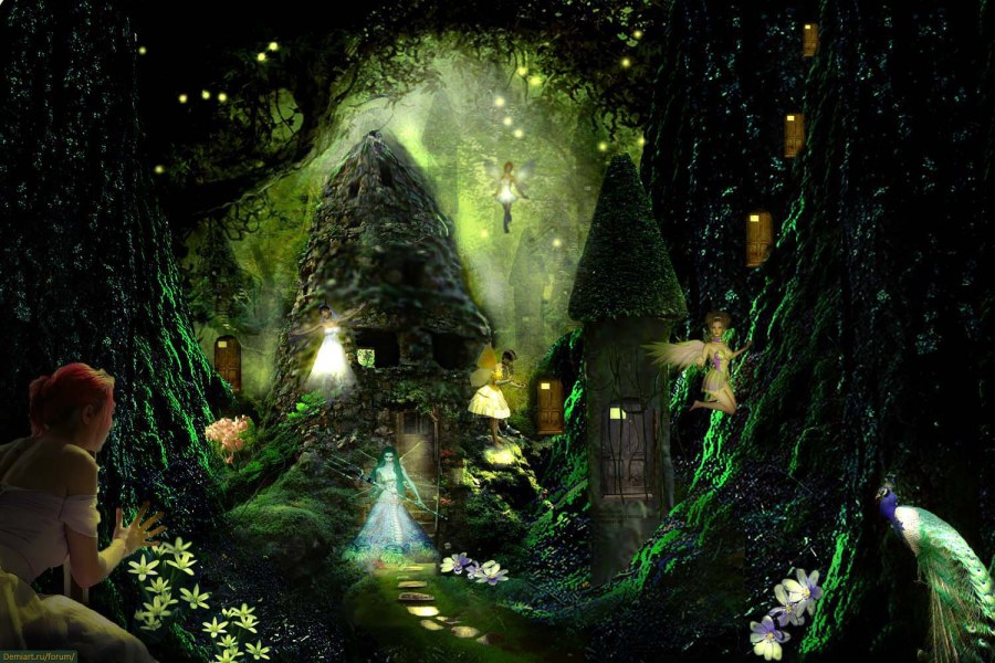 Сказочный лес с феями