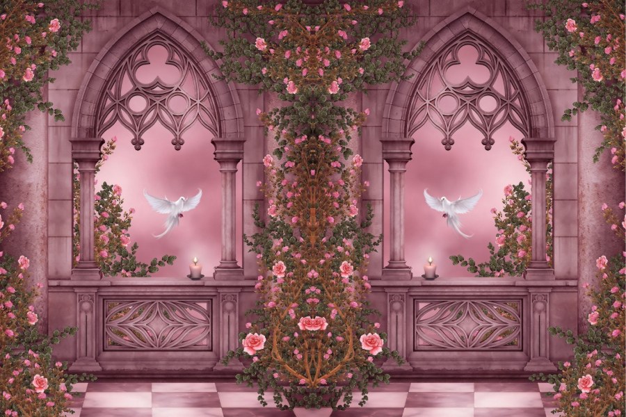 Сказочный сад у дворца