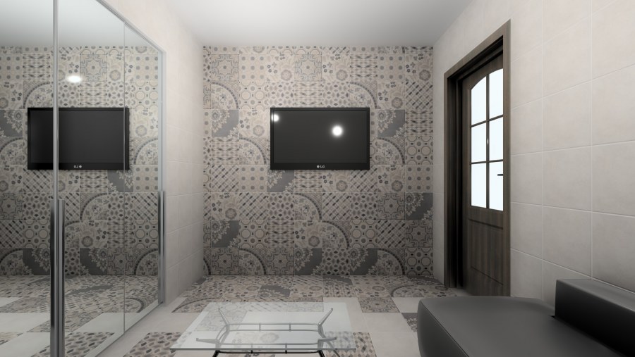 Керамогранит Comfort c Grey geo rett. 25x25