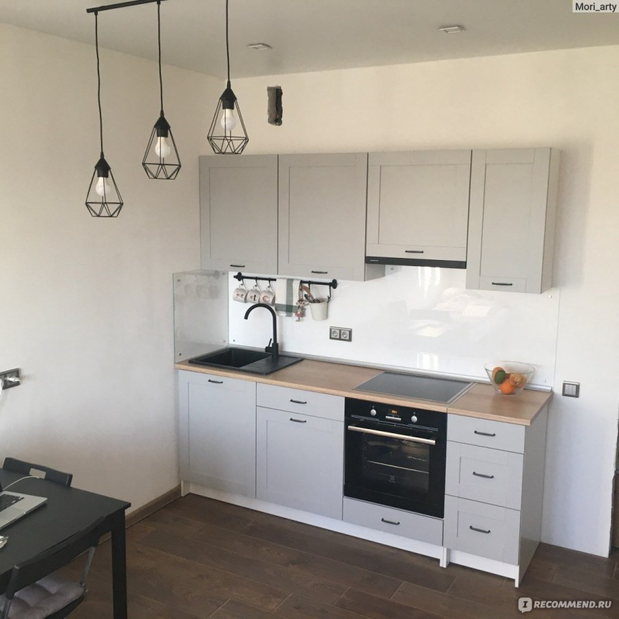 Кухня икеа КНОКСХУЛЬТ серая