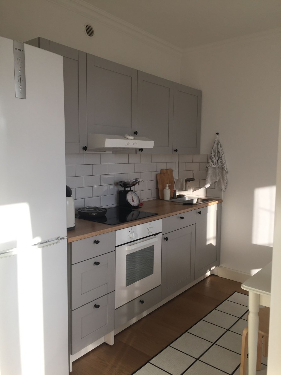 Кухня икеа КНОКСХУЛЬТ серая