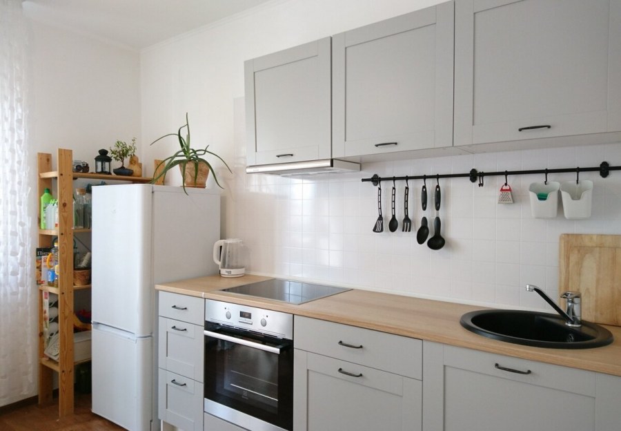 Кухня икеа КНОКСХУЛЬТ серая