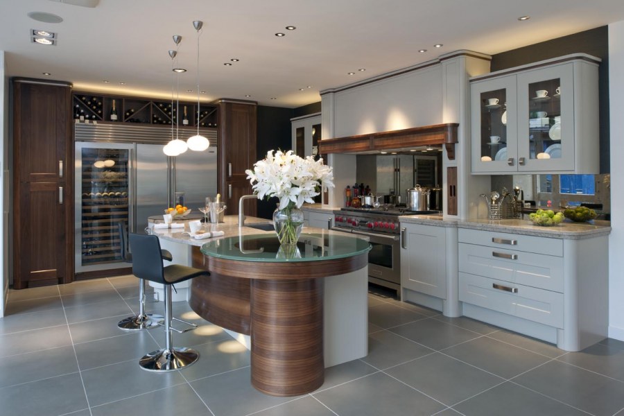 Круглый островок на кухне