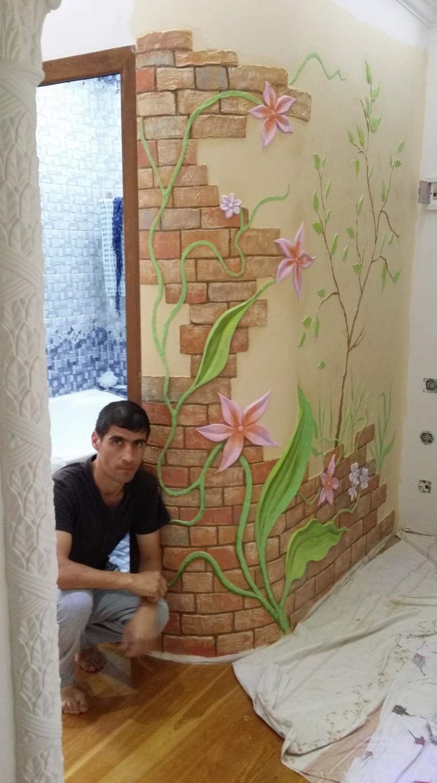 Деревянная стена рисунок