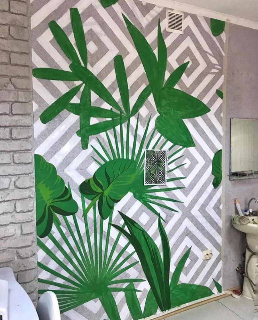 Настенная роспись с бамбуком