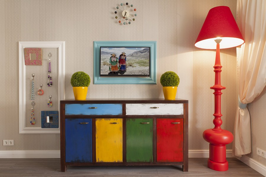 Цветная мебель в интерьере