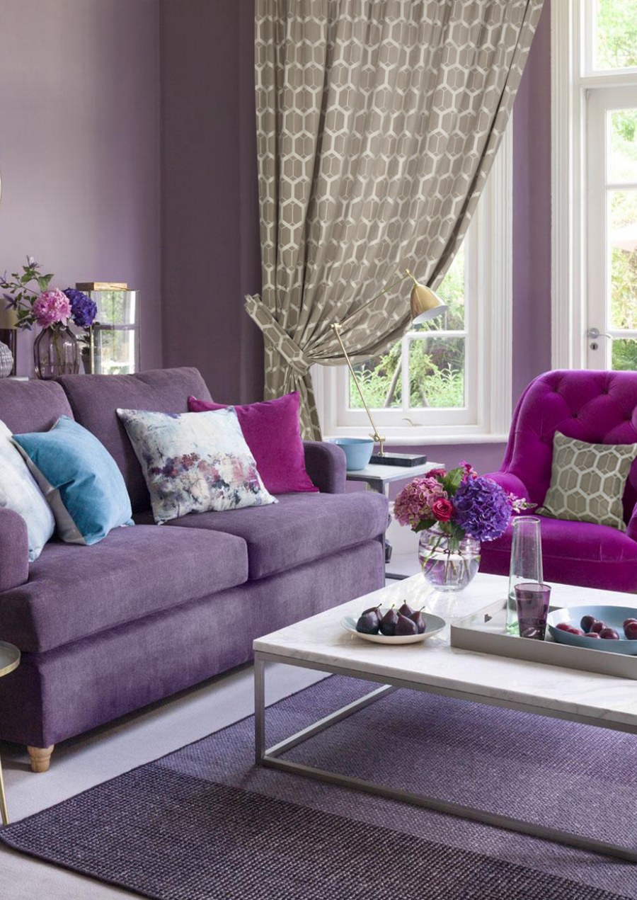 Фиолетовый интерьер