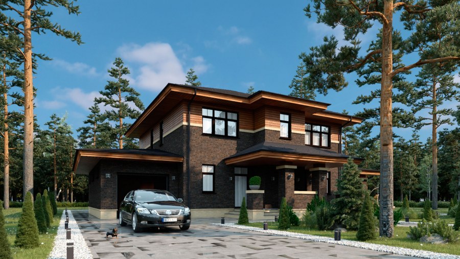 Репино дом в стиле Райт