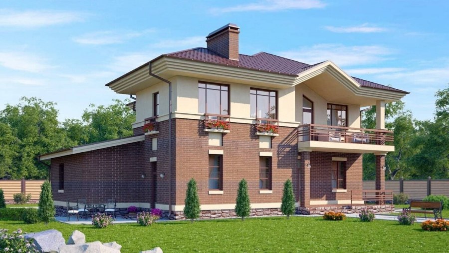 Дом из клееного бруса 450 кв. м