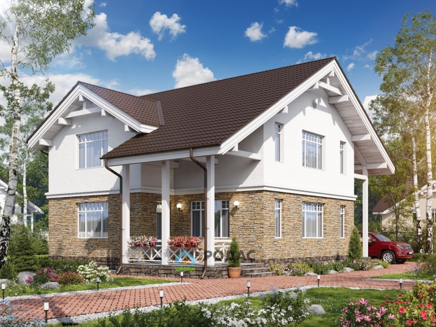 Дом из газобетона проект 54-91