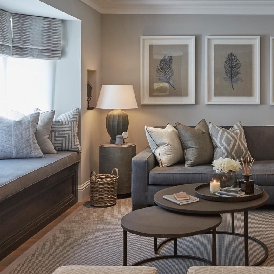 Гостиная в пастельных тонах