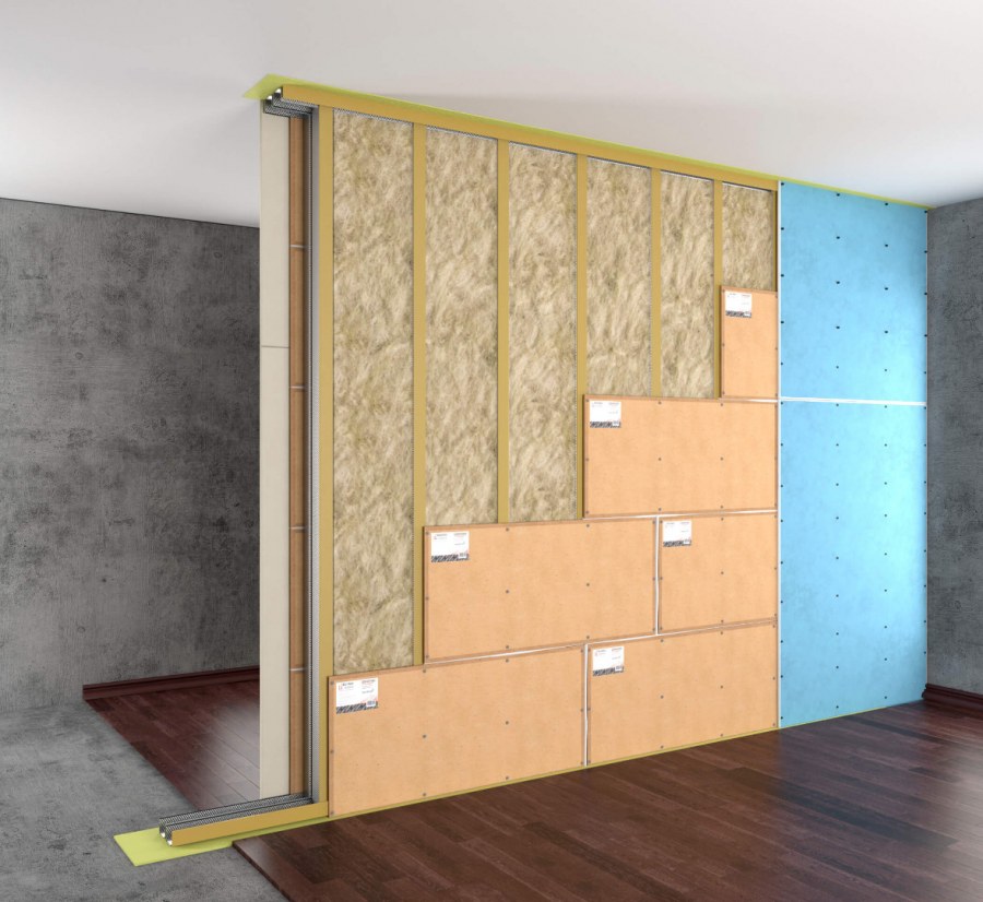 Каркасная система звукоизоляции стен «стандарт п»