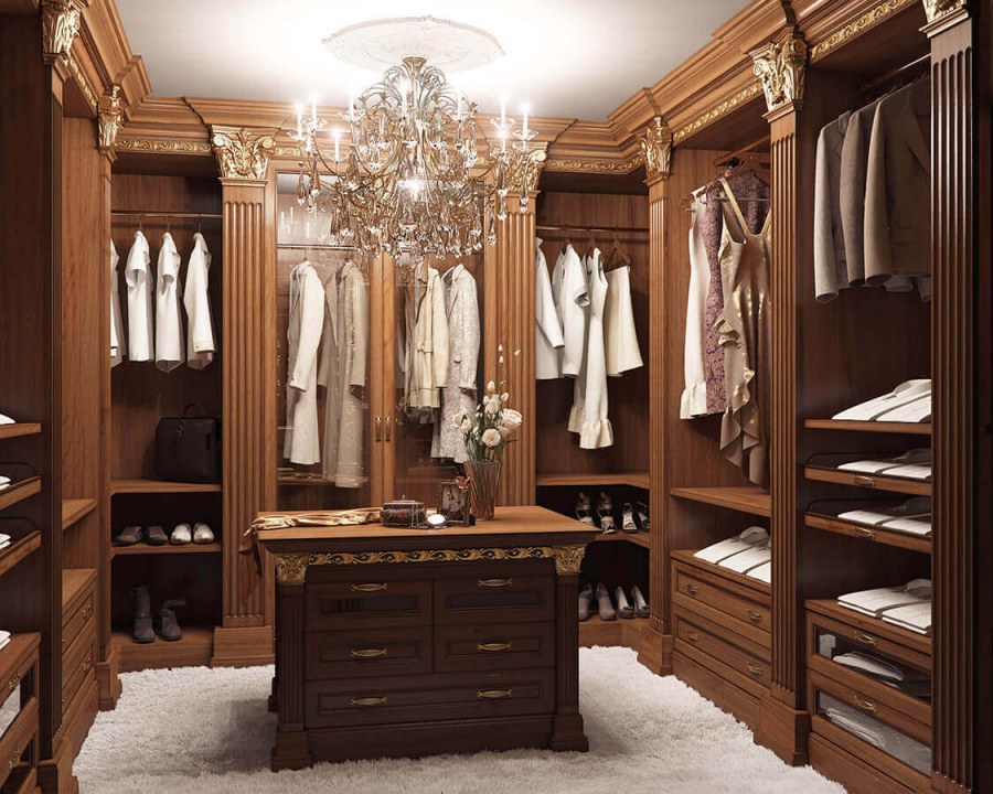 Роскошные гардеробные комнаты