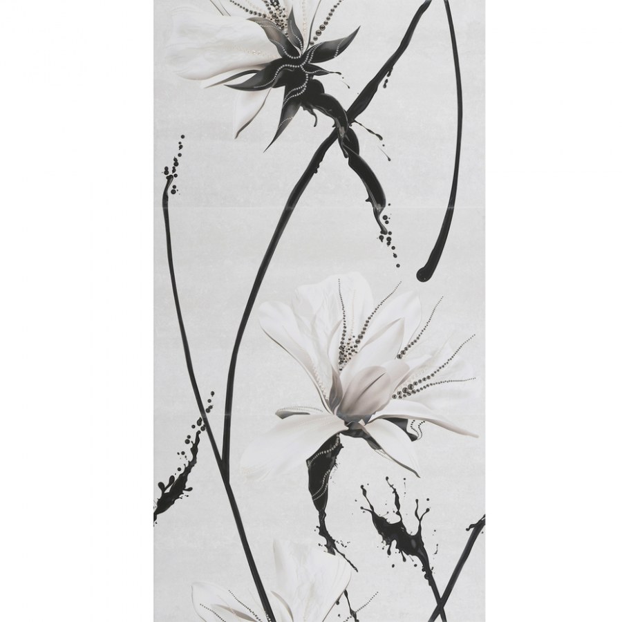 Керамическое панно Шахтинская плитка Картье серое 75х40 см