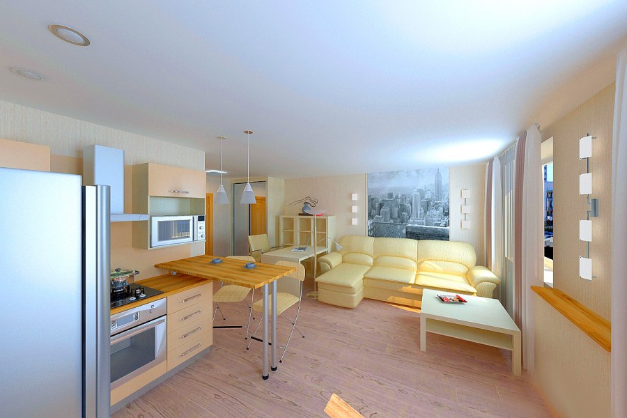 Однокомнатная квартира студия