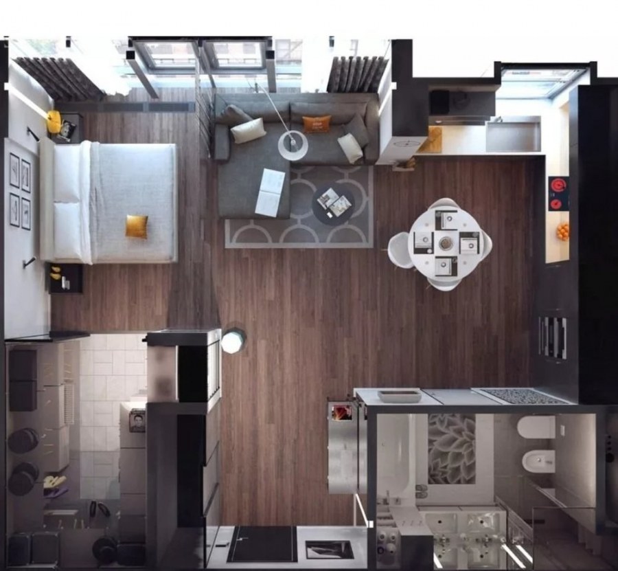 Квартира студия планировка