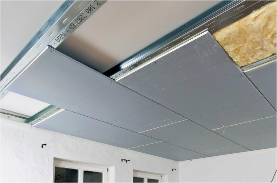 Подшивка потолка гипсокартоном