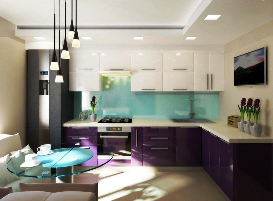 Кухни в стиле Модерн 9 кв м