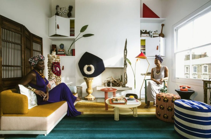 Пуфик в африканском стиле