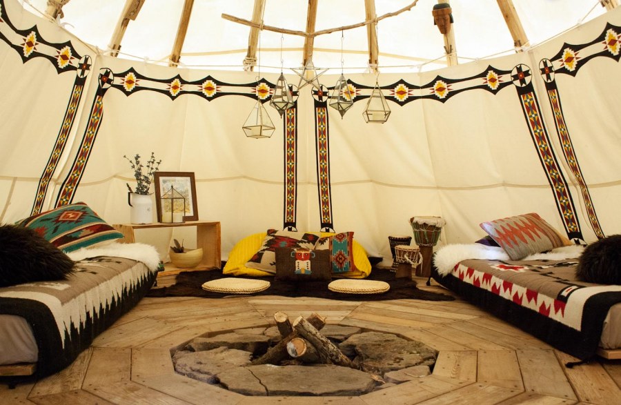 Вигвам изнутри