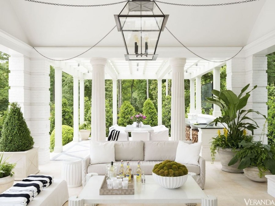 Отделка колонн террасы