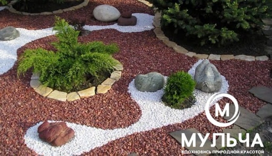 Декоративная отсыпка клумб