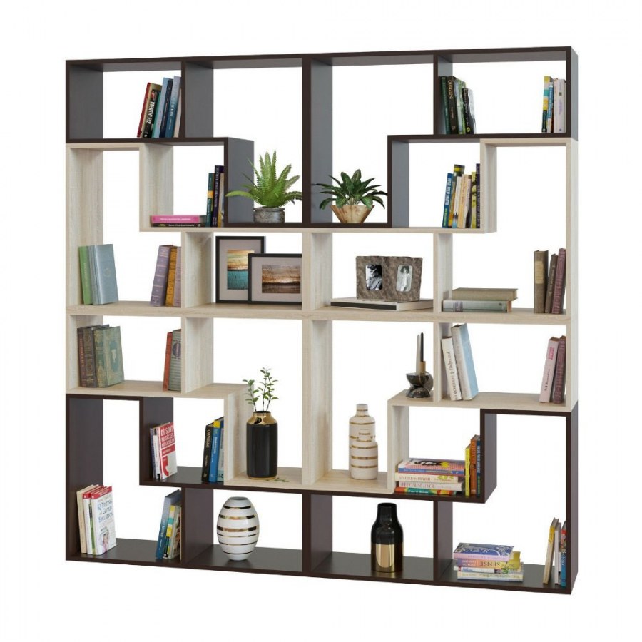 Стеллаж ПК 9 (дуб сонома/белый)