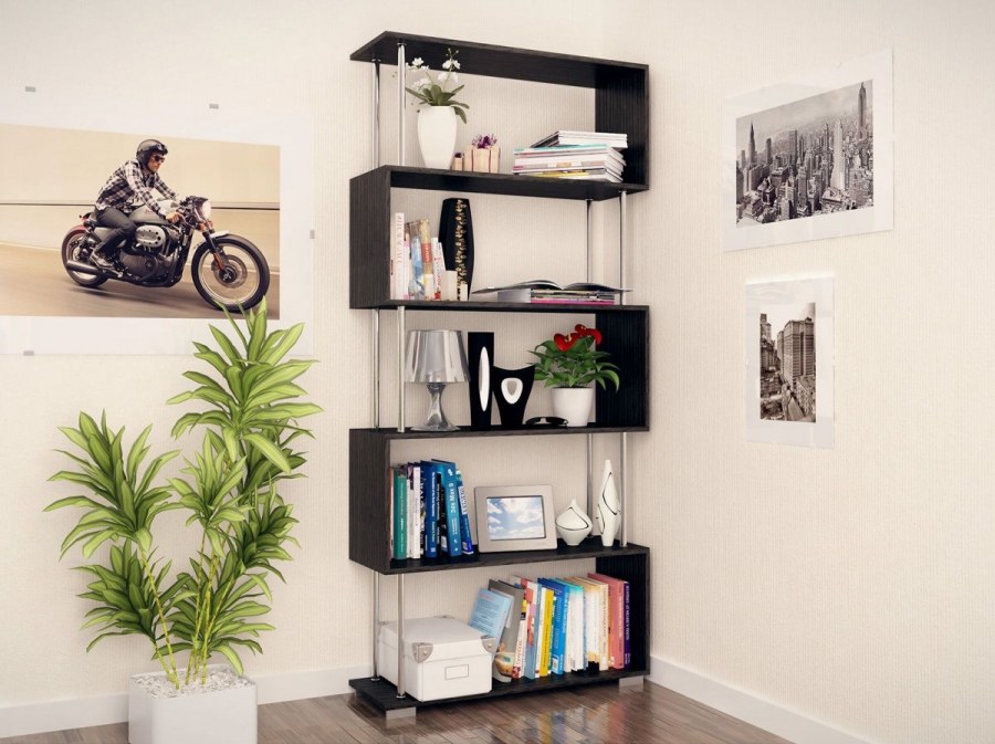 Стеллаж зигзаг-1 венге