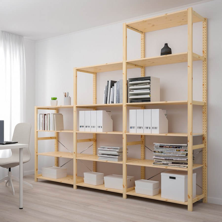 Стеллаж сосна Ивар икеа сосна