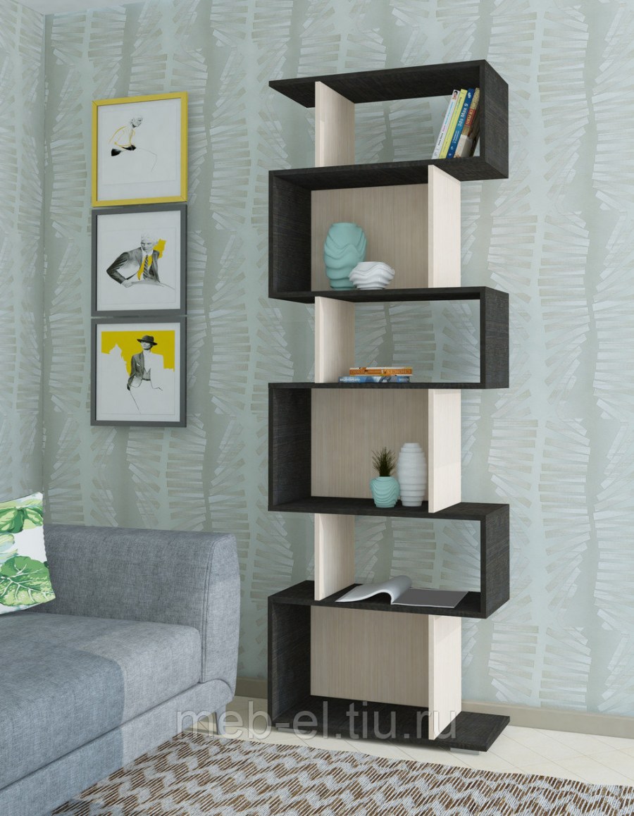 Стеллажи стеллаж книжный №2 венге/дуб молочный (Термит)