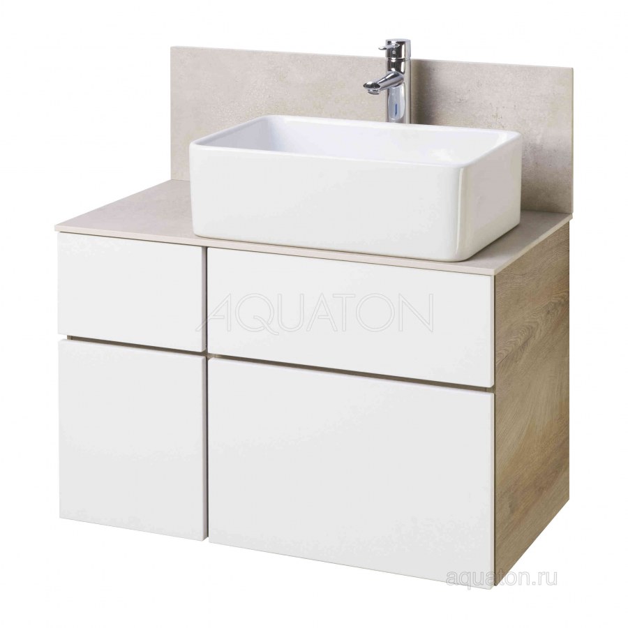Тумба с раковиной Акватон Брук 100 (80+20) дуб феррара