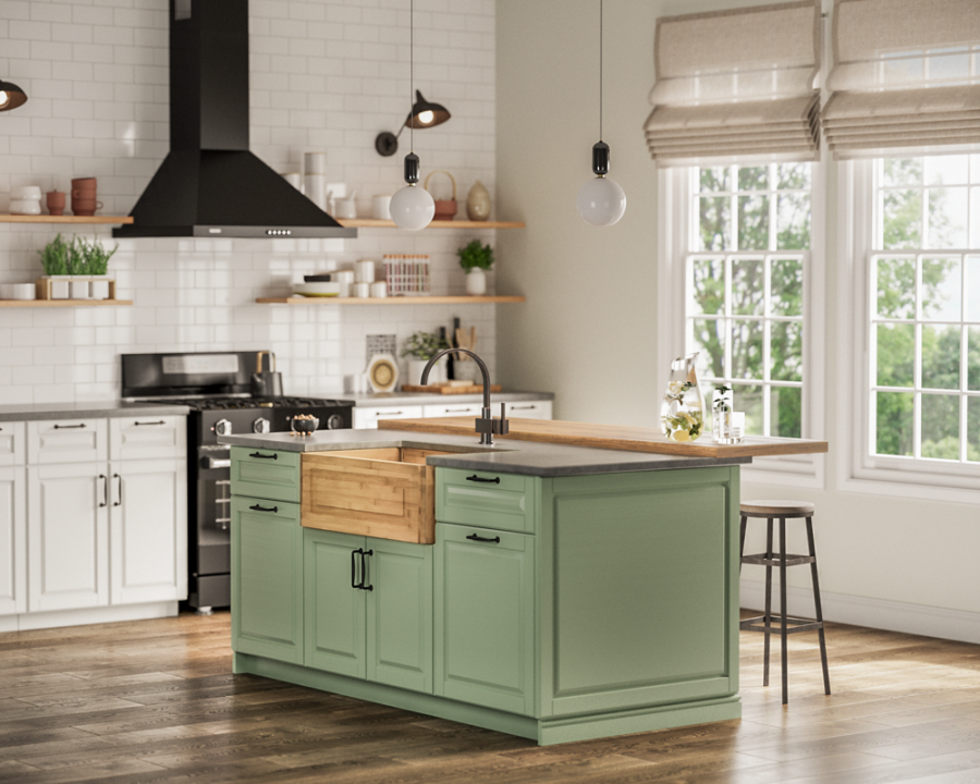 Кухня Сканди оливковая