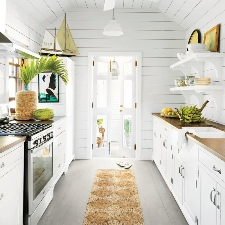 Кухня в скандинавском стиле светло зеленая