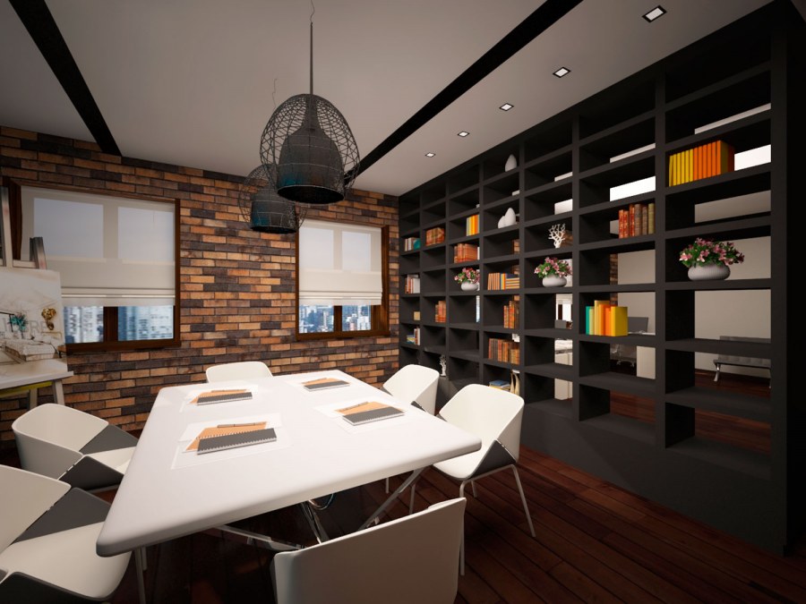 Интерьер офиса в стиле лофт