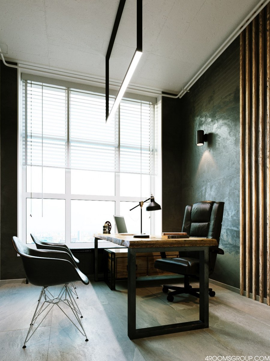 Кабинет руководителя в стиле лофт