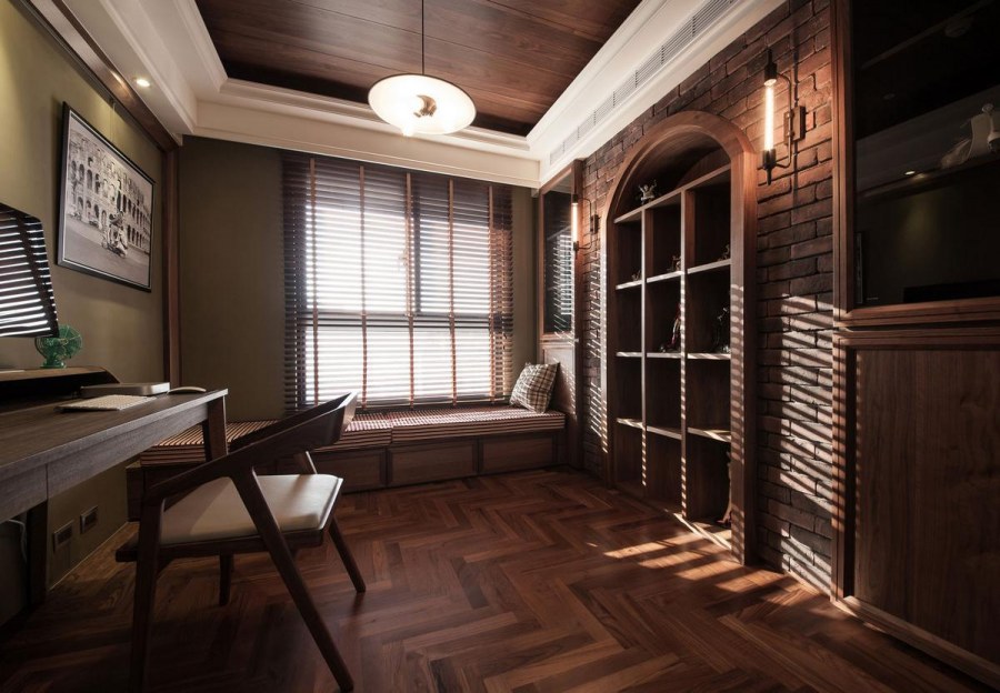 Маленький кабинет в стиле лофт