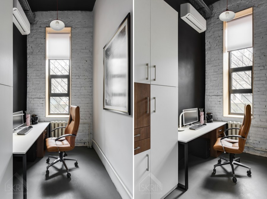 Кабинет в стиле лофт