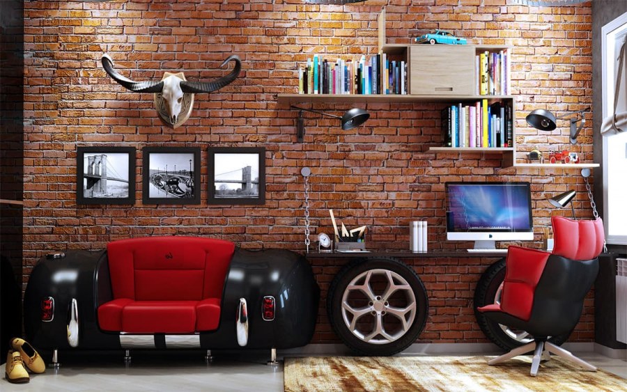Комната в стиле гараж