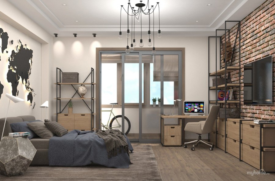 Комната- мастерская для мальчика-подростка