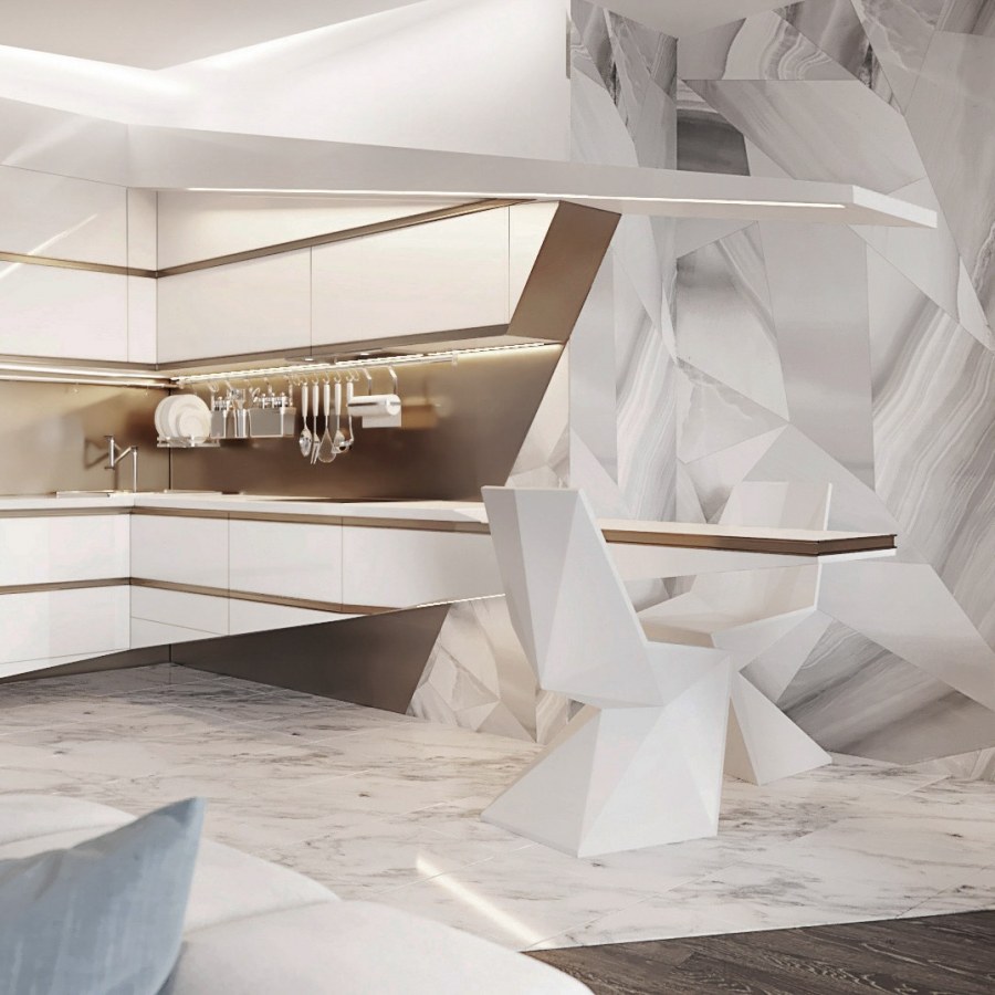 Конструктивизм в интерьере гостиной