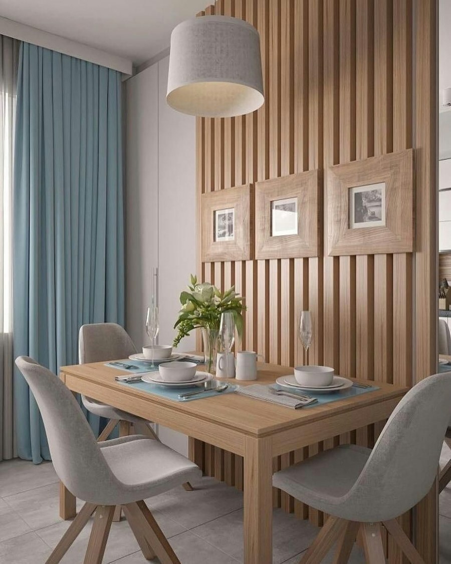 Отделка деревянными рейками