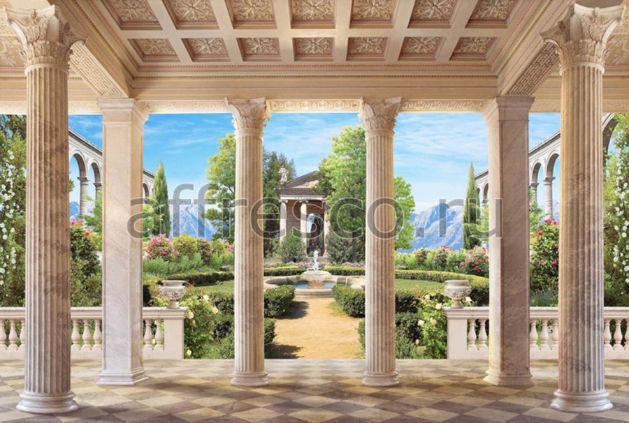 Рим фрески колоннада